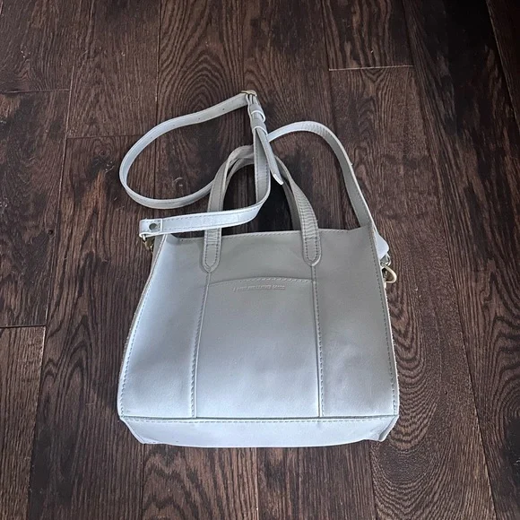 Portland Leather - Lola Formal Gray Crossbody Bag - Picture 2 of 4